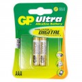 Батарейка AAA LR3 Ultra alcaline * 2 GP (24AU-U2/24AU-UE2/GP24AUP-UE2)
