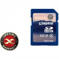 Флеш карта 16Gb SDHC class 4 Kingston (SD4/16GB)