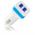 Автомобільний зарядний пристрій Gelius Gold Edition USB*2 2.4A White/Blue (36481)
