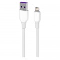 Дата кабель USB 2.0 AM to Lightning 1.0m Glow white 2E (2E-CCAL-WH)