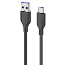 Дата кабель USB 2.0 AM to Type-C 1.0m Glow black 2E (2E-CCAC-BL)