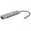 Концентратор 2E USB-C Slim Aluminum Multi-Port 6in1 (2EW-2684)