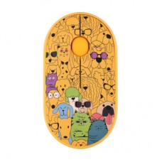 Мишка 2E MF300 PETSCATS&DOGS Silent Wireless/Bluetooth Yellow (2E-MF300WPETSYW)