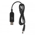 Кабель питания Кабель USB-A > DC 5.5х2.5мм живлення 2Е 1м, 9В/1A, чорний 2E (2E-CCAD9-BK)