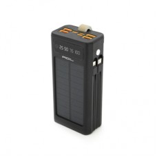 Батарея універсальна ACL 30000mAh, SOLAR, TypeC + Lighting, Black (PW-90B)