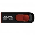 USB флеш накопичувач ADATA 64GB C008 Black+Red USB 2.0 (AC008-64G-RKD)