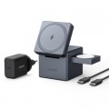 Зарядное устройство Anker MagGo Wireless Charging Station 15W 3-in-1 Cube Black (Y1811G11)