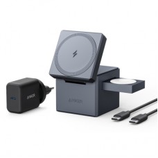 Зарядное устройство Anker MagGo Wireless Charging Station 15W 3-in-1 Cube Black (Y1811G11)