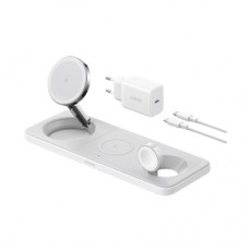 Зарядное устройство Anker MagGo Wireless Charging Station 15W 3-in-1 Pad White (B25M1321)