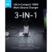 Зарядное устройство Anker GaNPrime 100W 2xUSB-C PD + 1xUSB-A Foldable Silver (A2688341)
