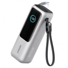 Батарея универсальная Anker 25000mAh, 165W, PD/3/0, QC/3/0, Built-In Double USB-C Cables, silver (A1695H41)