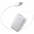 Батарея универсальная Anker Nano 10000mAh, 45W, Built-In USB-C Cable, white (A1638H21)