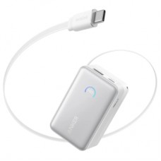Батарея универсальная Anker Nano 10000mAh, 45W, Built-In USB-C Cable, white (A1638H21)