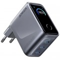 Зарядное устройство Anker 3xUSB-C PD3.1 160W GaNPrime w Display silver (A2687341)