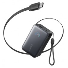 Батарея універсальна Anker 10000mAh Nano 45W Built-In USB-C Cable Black (A1638H11)