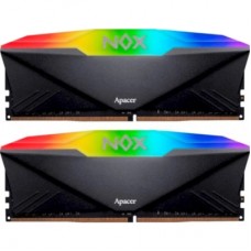 Модуль пам'яті для комп'ютера DDR4 16GB (2x8GB) 3200 MHz NOX RGB Black Apacer (AH4U16G32C28YNBAA-2)