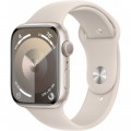 Смарт-годинник Apple Watch Series 9 GPS 41mm Starlight Aluminium Case with Starlight Sport Band - S/M (MR8T3QP/A)