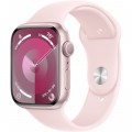 Смарт-годинник Apple Watch Series 9 GPS 41mm Pink Aluminium Case with Light Pink Sport Band - S/M (MR933QP/A)