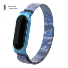 Ремешок для фитнес браслета Armorstandart Milanese Magnetic Band для Xiaomi Mi Band 5 Khaki Blue (ARM56856)