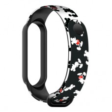 Ремінець до фітнес браслета Armorstandart Cartoon для Xiaomi Mi Band 7/6/5 Mickey Siluet Black (ARM59256)