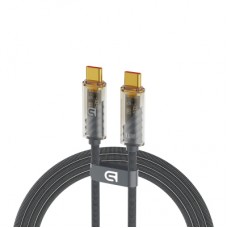 Дата кабель USB-C to USB-C 1m transparent 100W grey Armorstandart (ARM75871)