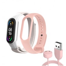 Ремінець до фітнес браслета Armorstandart комплект 3шт Xiaomi Mi Band 7/6/5 New Style Pink (ARM77037)