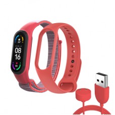Ремінець до фітнес браслета Armorstandart комплект 3шт Xiaomi Mi Band 7/6/5 New Style Red (ARM77038)