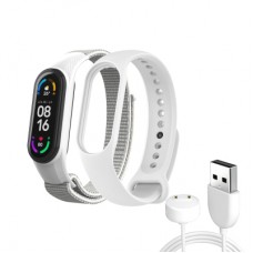 Ремінець до фітнес браслета Armorstandart комплект 3шт Xiaomi Mi Band 7/6/5 New Style White (ARM77041)