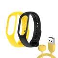Ремешок для фитнес браслета Armorstandart комплект 3шт Xiaomi Mi Band 7/6/5 New Style Yellow (ARM77040)