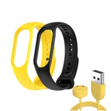 Ремешок для фитнес браслета Armorstandart комплект 3шт Xiaomi Mi Band 7/6/5 New Style Yellow (ARM77040)