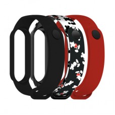 Ремінець до фітнес браслета Armorstandart комплект 3шт Xiaomi Mi Band 7/6/5Cartoon Mickey Siluet (ARM77043)