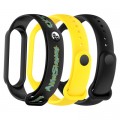 Ремінець до фітнес браслета Armorstandart комплект 3шт Xiaomi Mi Band 7/6/5 New Style Inscription (ARM87044)