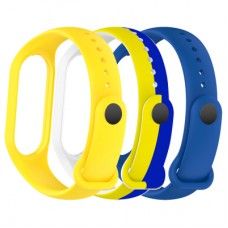Ремінець до фітнес браслета Armorstandart комплект 3шт Xiaomi Mi Band 7/6/5 New Style Ukraine (ARM75053)