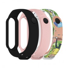 Ремешок для фитнес браслета Armorstandart комплект 3шт Xiaomi Mi Band 7/6/5 RM Cartoon (ARM77053)