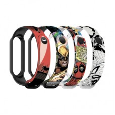 Ремінець до фітнес браслета Armorstandart комплект 4шт Xiaomi Mi Band 7/6/5 Superhero (ARM59728)