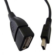 Дата кабель OTG USB 2.0 AF to Mini 5P 0.8m Atcom (12821)