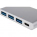Переходник Type-C 3.1 to 3xUSB 3.0 + Type-C 10 cm Atcom (12808)