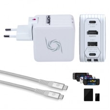 Зарядний пристрій AVerMedia GC313 CORE GO 100W 2хUSB-С 1хUSB-A 1xHDMI white (40AAGC313AWP)