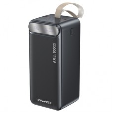 Батарея универсальная AWEI 50000mAh PA-81 65W PD 2xUSB-A/USB-C black (6954284029551)