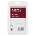 Бейдж Axent вертикальный, PP, 50х85мм, белый (4530-21-A)