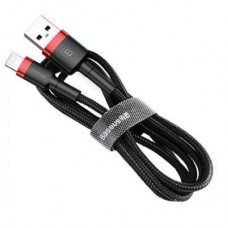 Дата кабель USB 2.0 AM to Lightning 0.5m Cafule 2.4A red+black Baseus (CALKLF-A19)