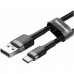 Дата кабель USB 3.1 AM to Type-C 0.5m 3A grey-black Baseus (CATKLF-AG1)