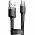Дата кабель USB 3.1 AM to USB-C 1.0m 3A grey-black Baseus (CATKLF-BG1)