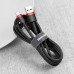 Дата кабель USB 2.0 AM to USB-C 2.0m 2A red-black Baseus (CATKLF-C91)