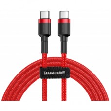 Дата кабель USB-C to USB-C 2.0m USB 3.1 3A red-black Baseus (CATKLF-H09)