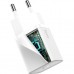 Зарядний пристрій Baseus Super Si 1C 20W With Simple Wisdom Data Cable Type-C/iP White (TZCCSUP-B02)
