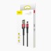 Дата кабель USB 2.0 AM to Lightning 1.0m Cafule Special Edition 2.4A Black-Red Baseus (CALKLF-G91)