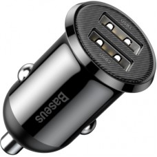 Зарядное устройство Baseus Grain Pro Car Charger (Dual USB 4.8A ) USB Black (CCALLP-01)