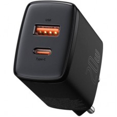 Зарядний пристрій Baseus Compact Quick Charger U+C 20W EU Black (CCXJ-B01)