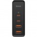 Зарядний пристрій Baseus 2xUSB 100W GaN (2xUSB-C+2xUSB-A) black (CCGAN2P-L01)